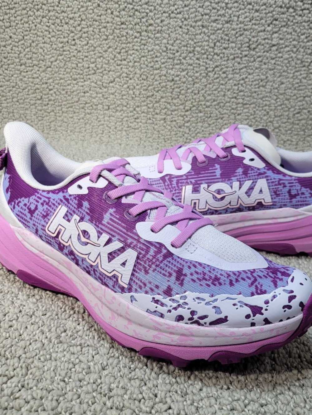 HOKA One One Speedgoat 6 Youth Size 6 Starlight Glow Lupine - Picture 8 of 11